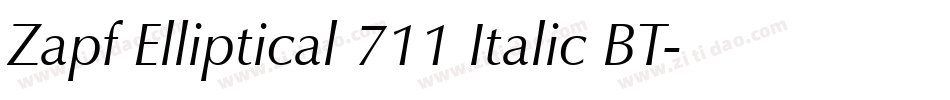 Zapf Elliptical 711 Italic BT字体转换